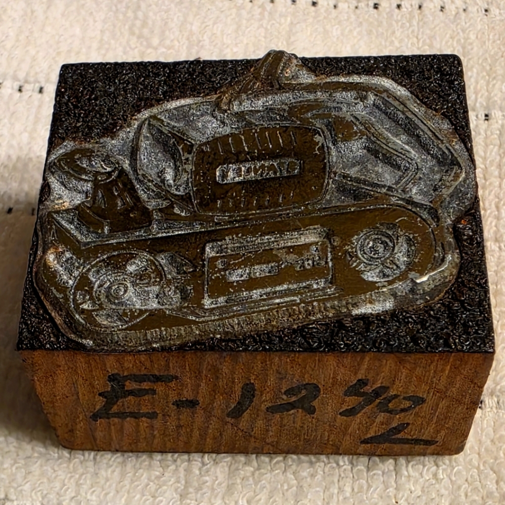 Vintage Letter Press Printinv Block STANLEY Heavy Equipment